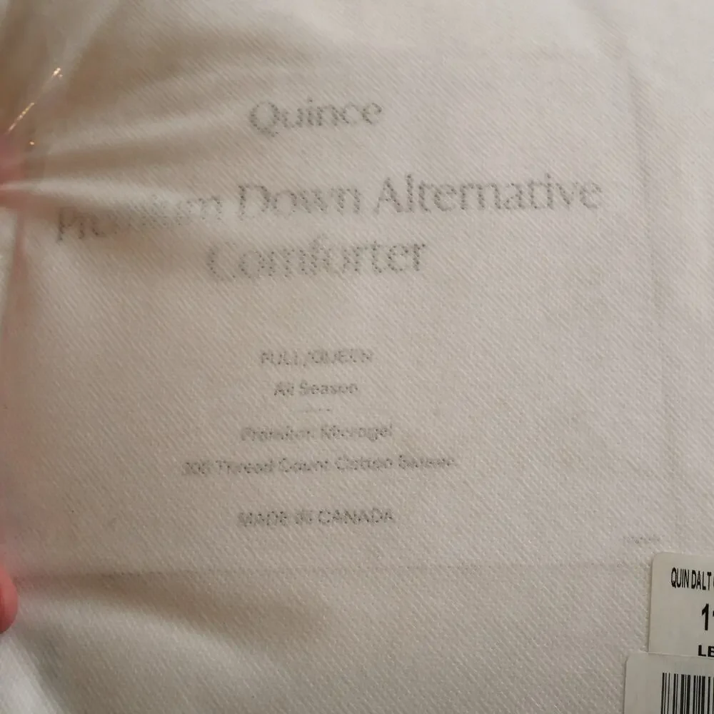 Quince Premium Down Alternative Duvet Insert FULL QUEEN Lightweight NEW